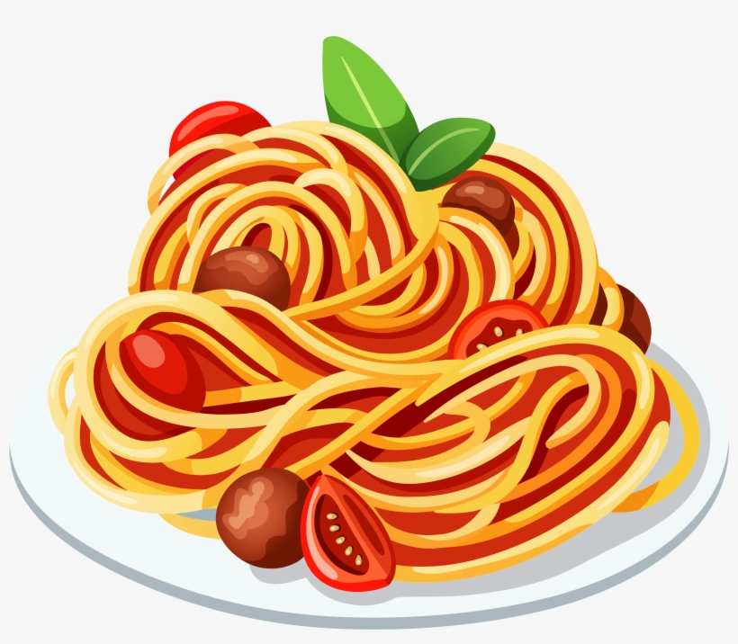 Noodles Clipart - Clip Art Italian Food, transparent png download
