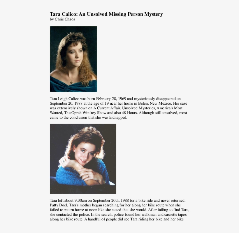 Pdf - Tara Calico, transparent png download
