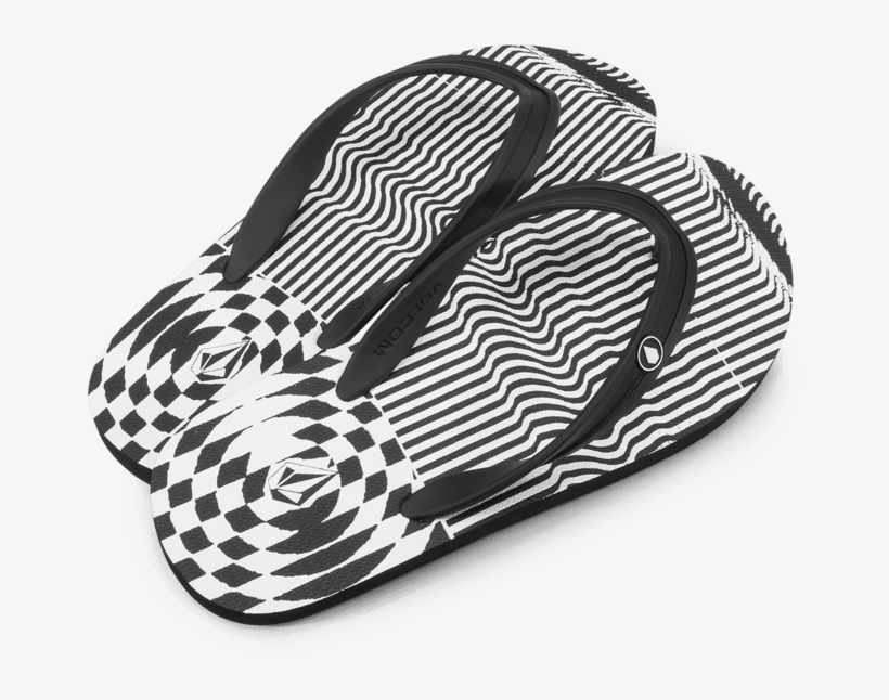 Volcom Rocker 2 Sndl Bigyth Black Stripe 35 Eu - Flip-flops, transparent png download