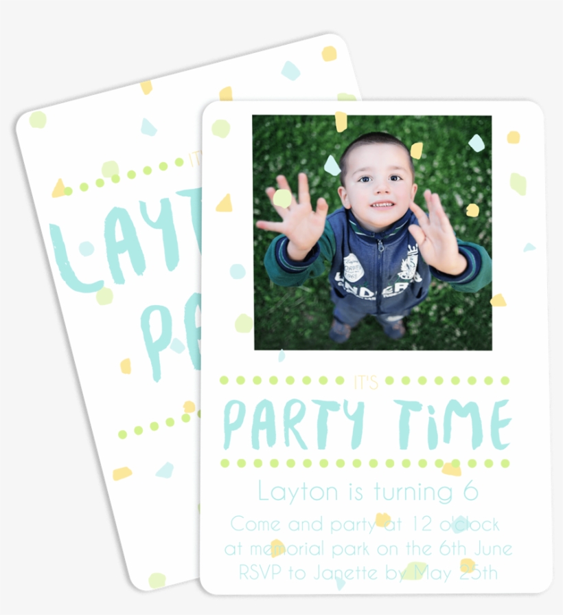 Picture Of It's Party Time Invitation - Graphic Design, transparent png download