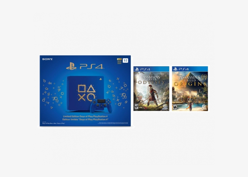 Playstation 4 Ac Odyssey And Origins Days Of Play Bundle - Ps4 Slim Limited Edition 1tb, transparent png download