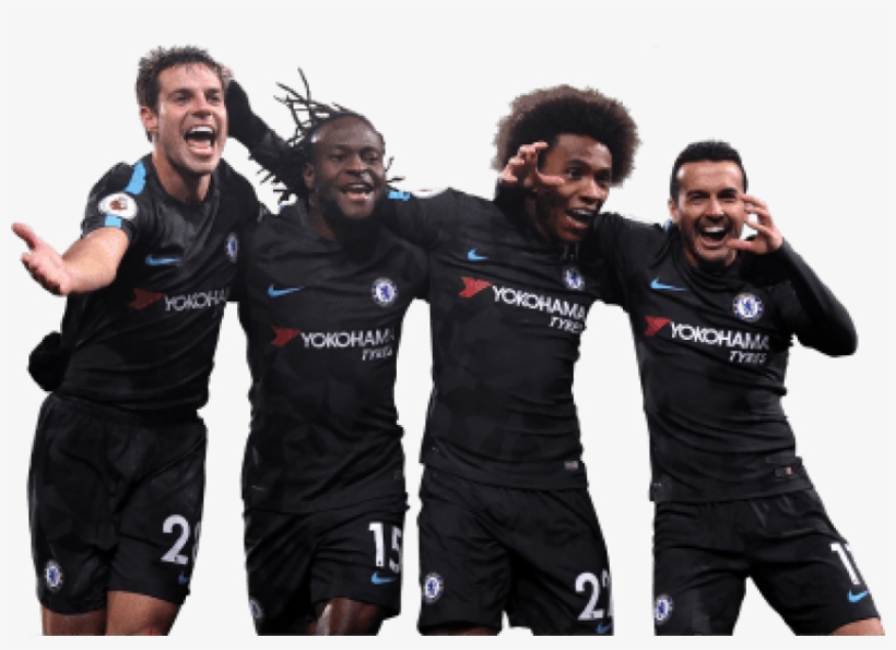 Download César Azpilicueta, Victor Moses, Willian & - Chelsea Team Png, transparent png download