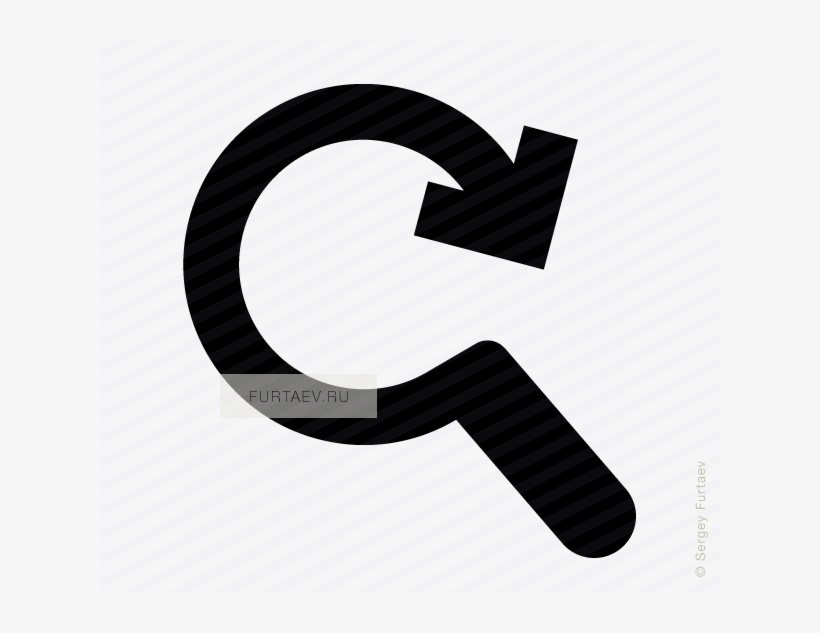 Vector Icon Of Magnifying Glass And Refresh Arrow - Search Again Icon, transparent png download