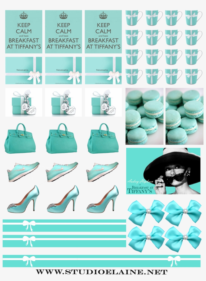 Tiffany Inspired Free Sticker Sheet - Breakfast At Tiffanys Stickers, transparent png download