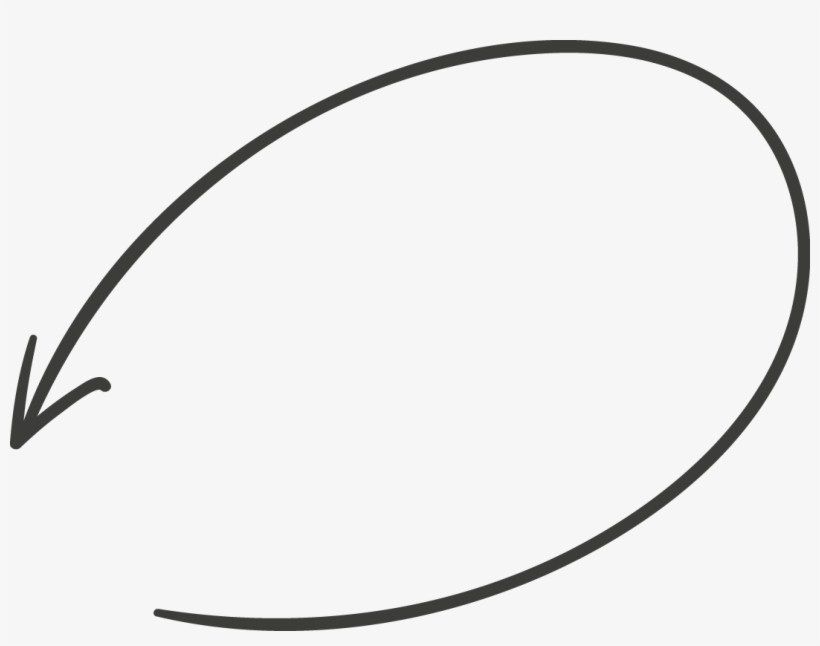 Long Tail Circle Arrow Doodle, transparent png download
