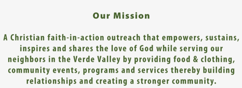 The Old Town Mission Has Been Serving The Entire Verde - Printing, transparent png download