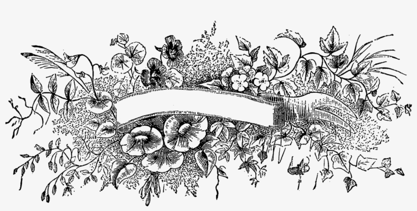 Digital Floral Banner Downloads - Illustration, transparent png download