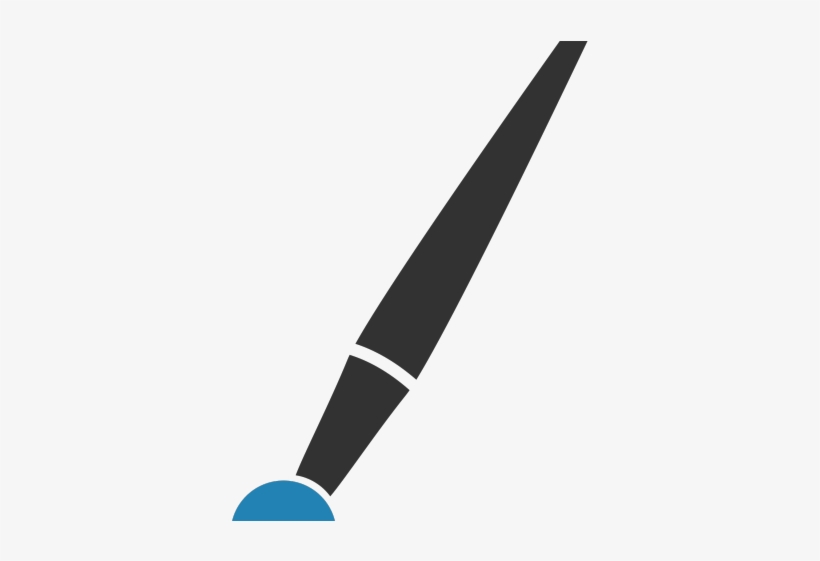 Paint Brush Clipart Icon - Minimalist Paint Brush, transparent png download