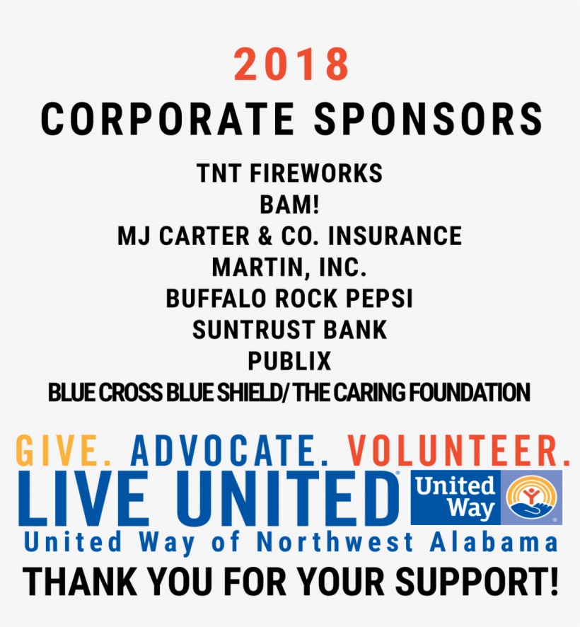 2018-19 Corporate Partners - United Way, transparent png download