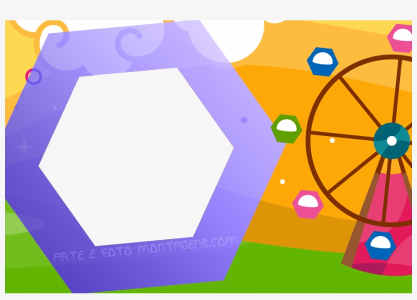 Montagem Para Fotos - Vetor Corel Infantil Roda Gigantes, transparent png download