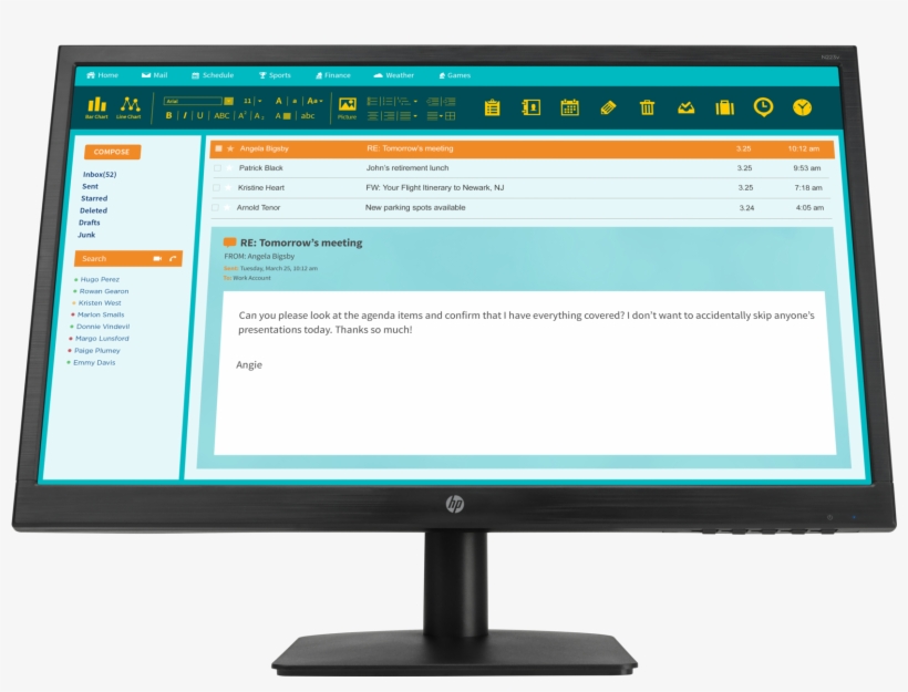 Description For Hp N223v Led Monitor - Hp N223v, transparent png download
