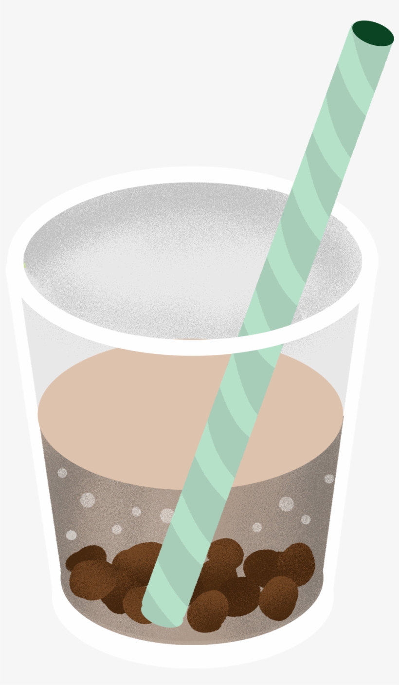 Hand Painted Cartoon Plain Milk Tea Pearl Png And Psd - Ice Pop, transparent png download