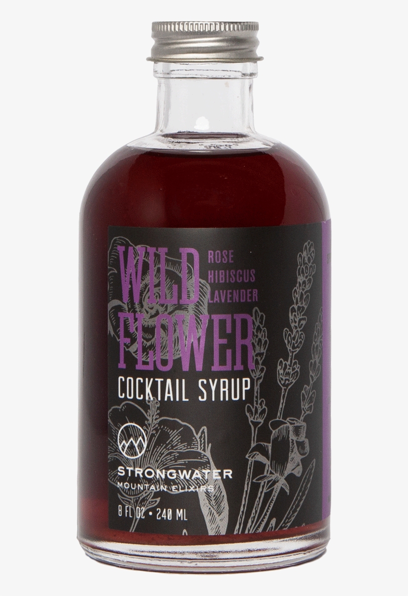 Wild Flower Cocktail Syrup - Bottle, transparent png download