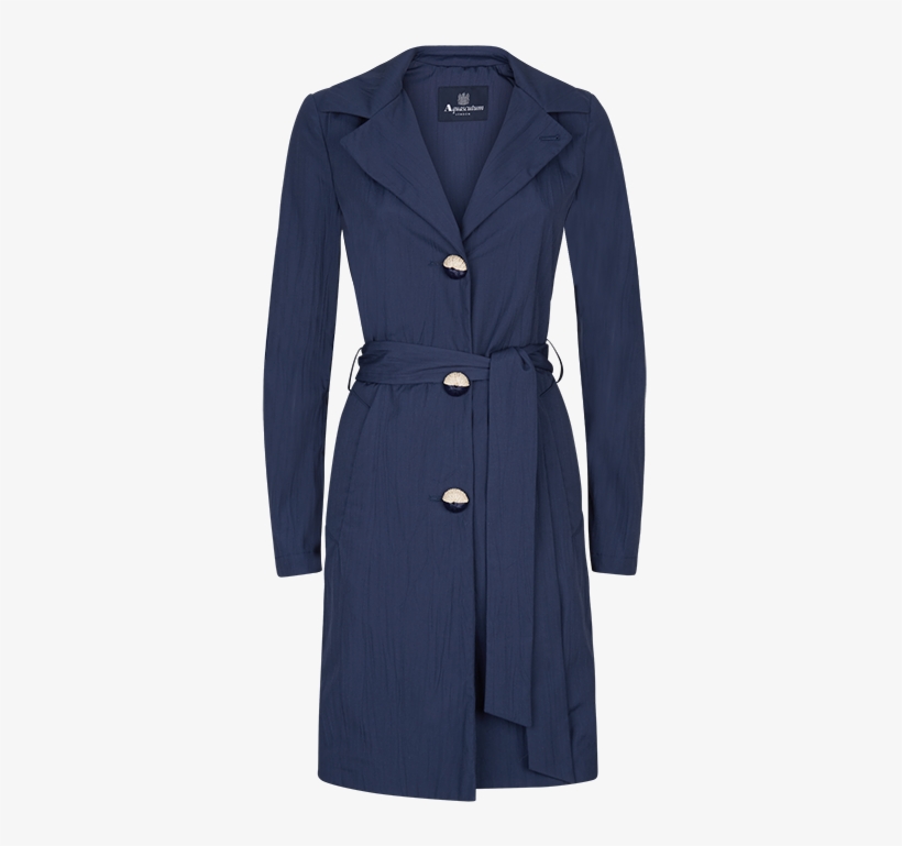 Pansy Crinkled Trench Coat Hover - Overcoat, transparent png download