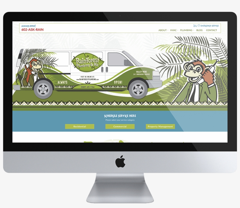 Rainforest Plumbing And Air - Computer Monitor, transparent png download