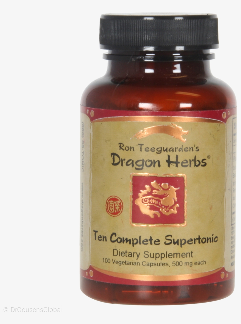 Ten Complete Supertonic, 100 Capsules - Glass Bottle, transparent png download