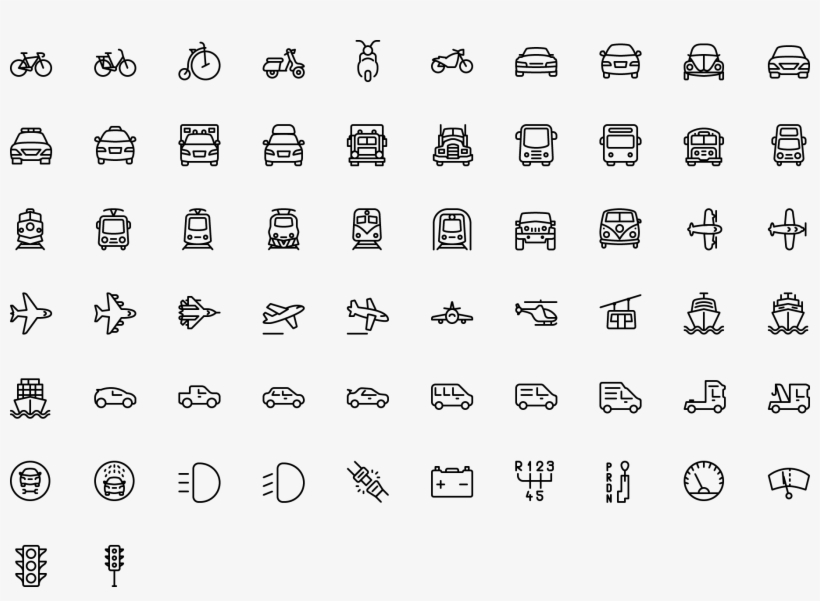 Icon Transportation - Number, transparent png download