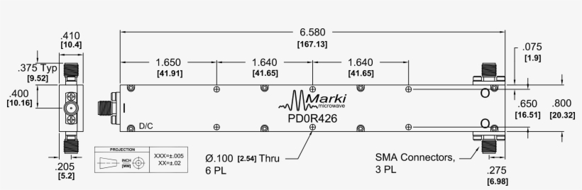 Pd-0r426 Power Divider Package Diagram - Number, transparent png download