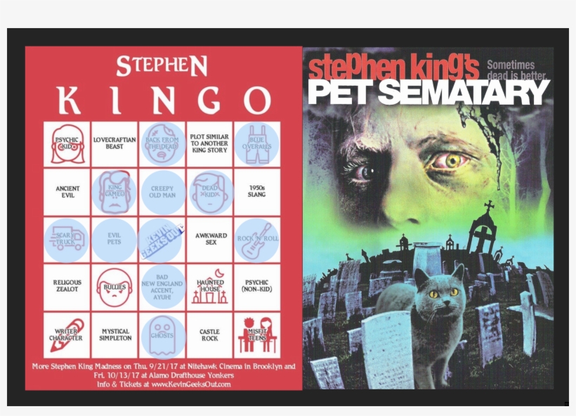Stephen King Bingo Is The Most Fun Way To Revisit King - Pet Sematary Cujo, transparent png download