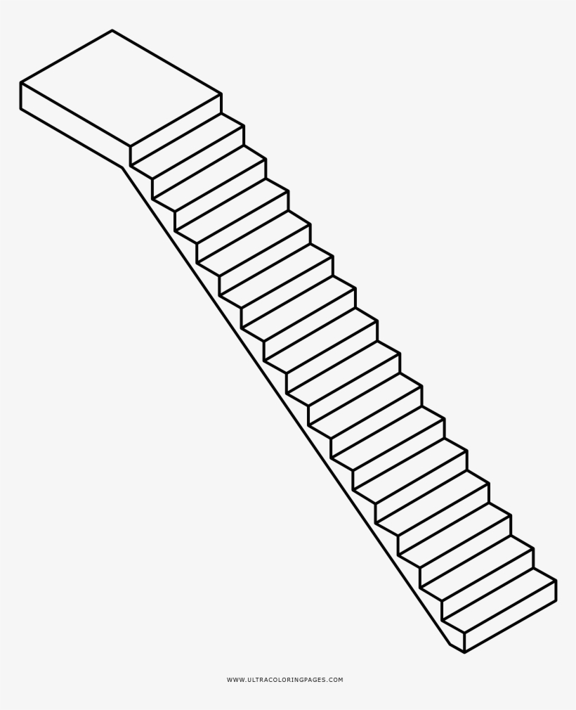Stairway Coloring Page - Jorge Canedo Estrada, transparent png download