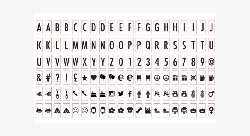 A3 Black Lightbox Letter Pack By Gingersnap On Oostor - Black Letter Numbers, transparent png download