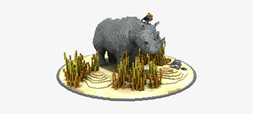 Stony The Rhino - Scale Model, transparent png download