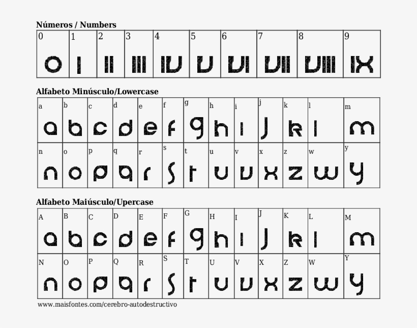 Font Details Cerebro Autodestructivo - Fonte Merlin, transparent png download