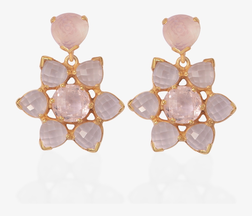 Elara Rose Quartz Morganite Earrings - Earrings, transparent png download