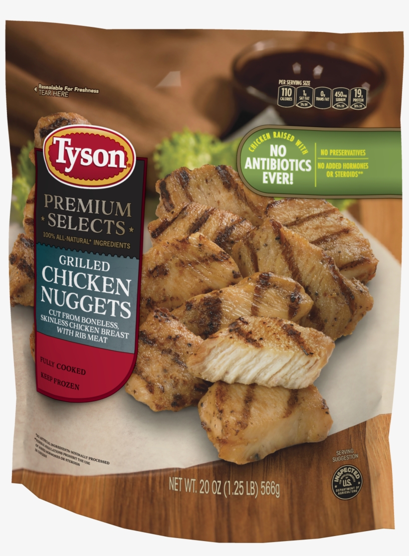 Tyson® Premium Select Fully Cooked Grilled Chicken - Tyson Premium Selects Grilled Chicken Nuggets, transparent png download