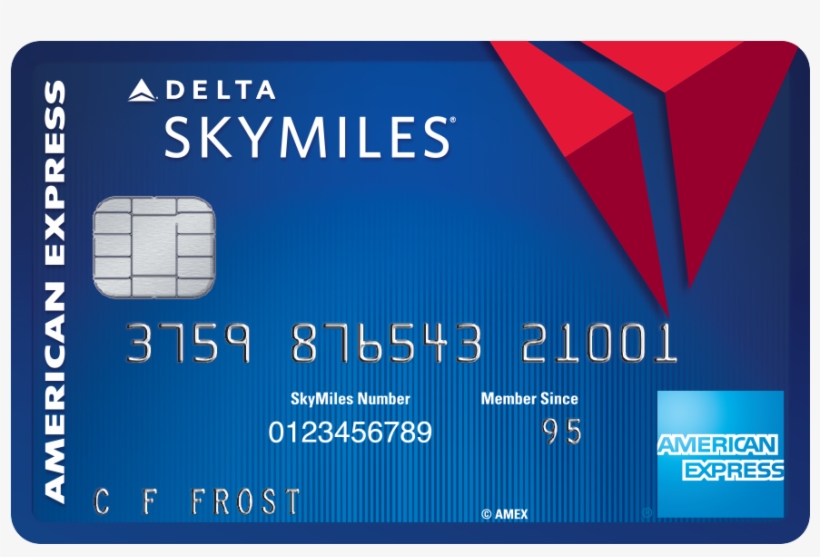 Blue Delta Skymiles Credit Card - Delta Credit Card, transparent png download