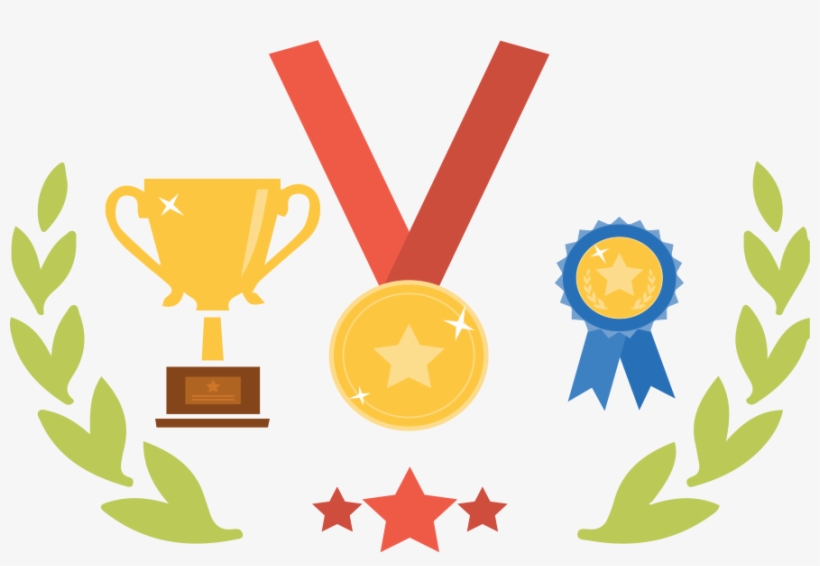 A Trophy, A Medal, And A Blue Ribbon Walk Into A Bar - Awards Png, transparent png download