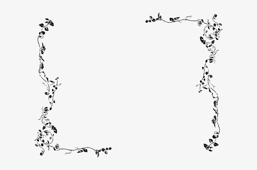 Hanging Vines Png By Moonglowlilly On Deviantart - Vines Border Black And White, transparent png download