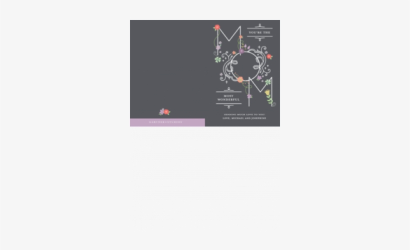 Personalized Stationery - Charcoal - Wonderful Mom Mother's Day Greeting Card, Purple, transparent png download