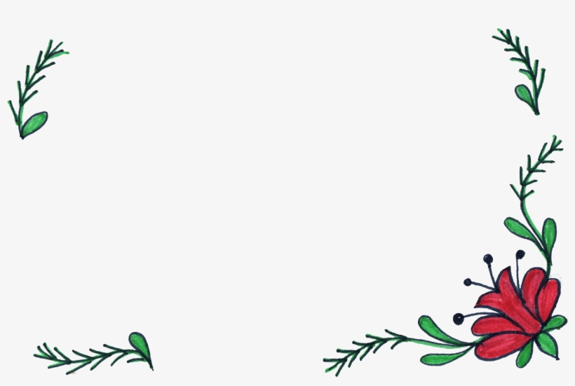 Flower Floral Design Drawing Picture Frames Clip Art - Drawing Frame Design, transparent png download