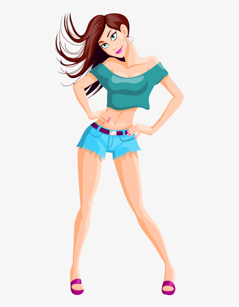 Sexy Girl Vector Png Image - Sexy Girl Clipart Png, transparent png download