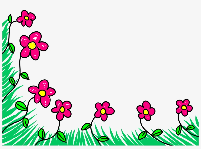 Big Image - Floral Border Colorful Png, transparent png download