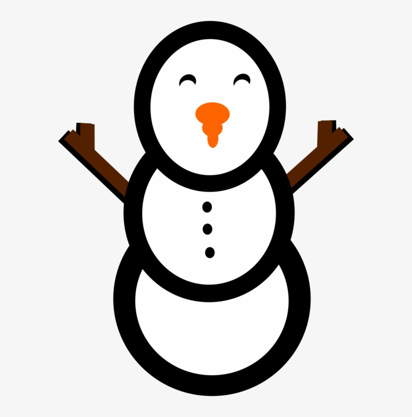 Drawing Snowman Cartoon Line Art - Boneco De Neve Simples, transparent png download