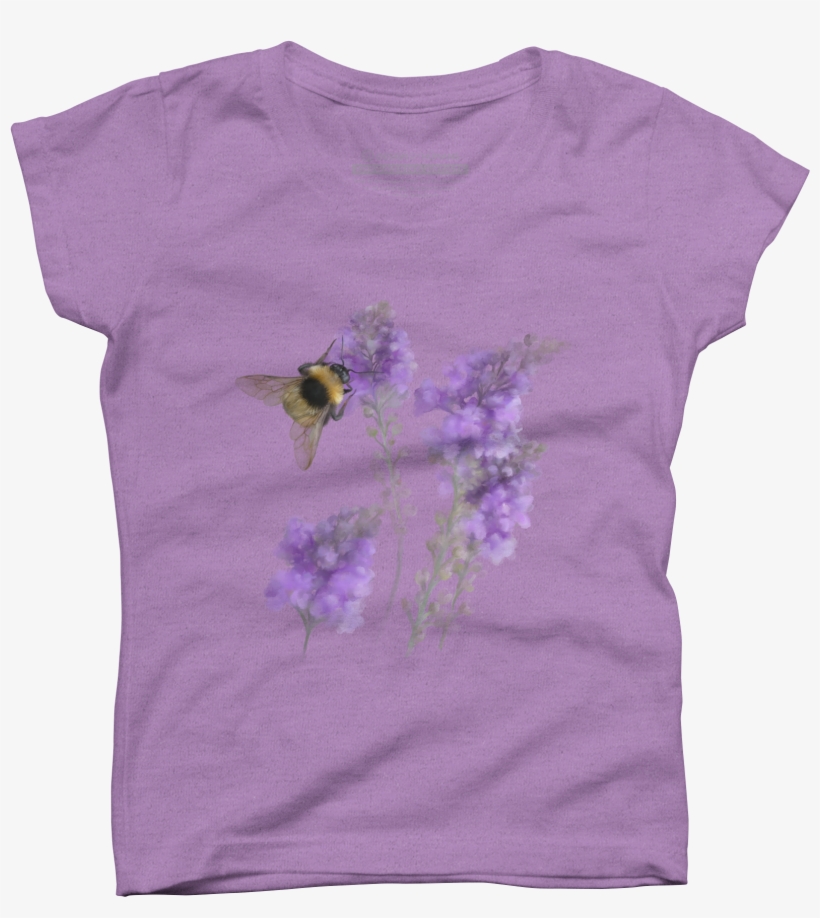 Watercolor Bumble Bee Women's T-shirt - Design By Humans, transparent png download