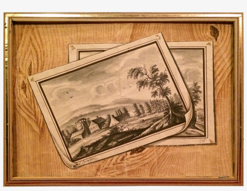 Crumpipen Trompe L'oeil Watercolor Of Drawings On A - Drawing, transparent png download