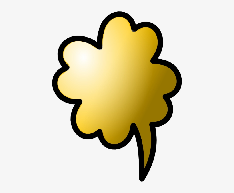 Gold Clipart Bubble - Gold Speech Bubble Png, transparent png download