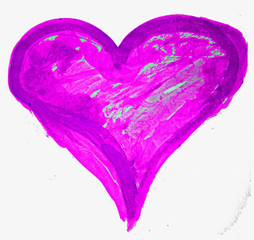 Hand Paintedwatercolor Heart Png - Watercolour Heart Png Blue, transparent png download