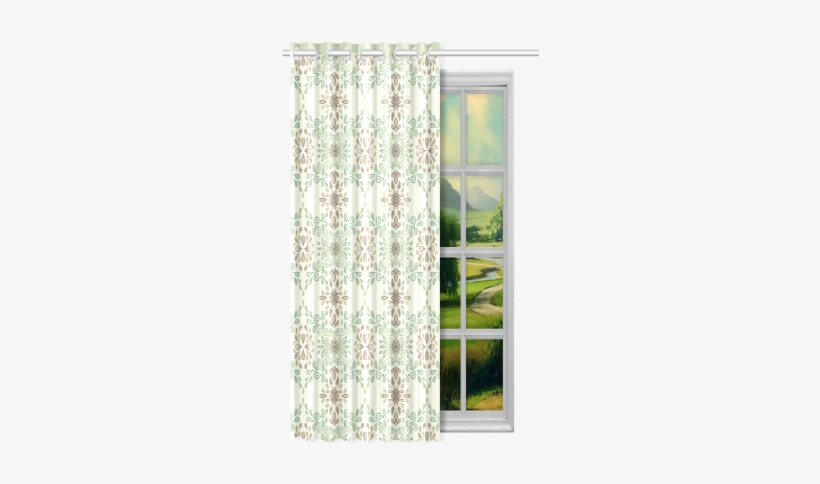 Watercolor Ornaments New Window Curtain 50" X - 1x Harry Potter Hufflepuff Polyester Window Curtain, transparent png download