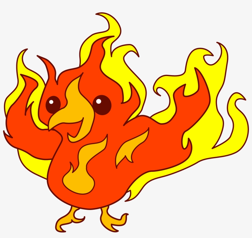Jpg Library Stock Cute Fiery Free Clip Art - Phoenix Clip Art, transparent png download