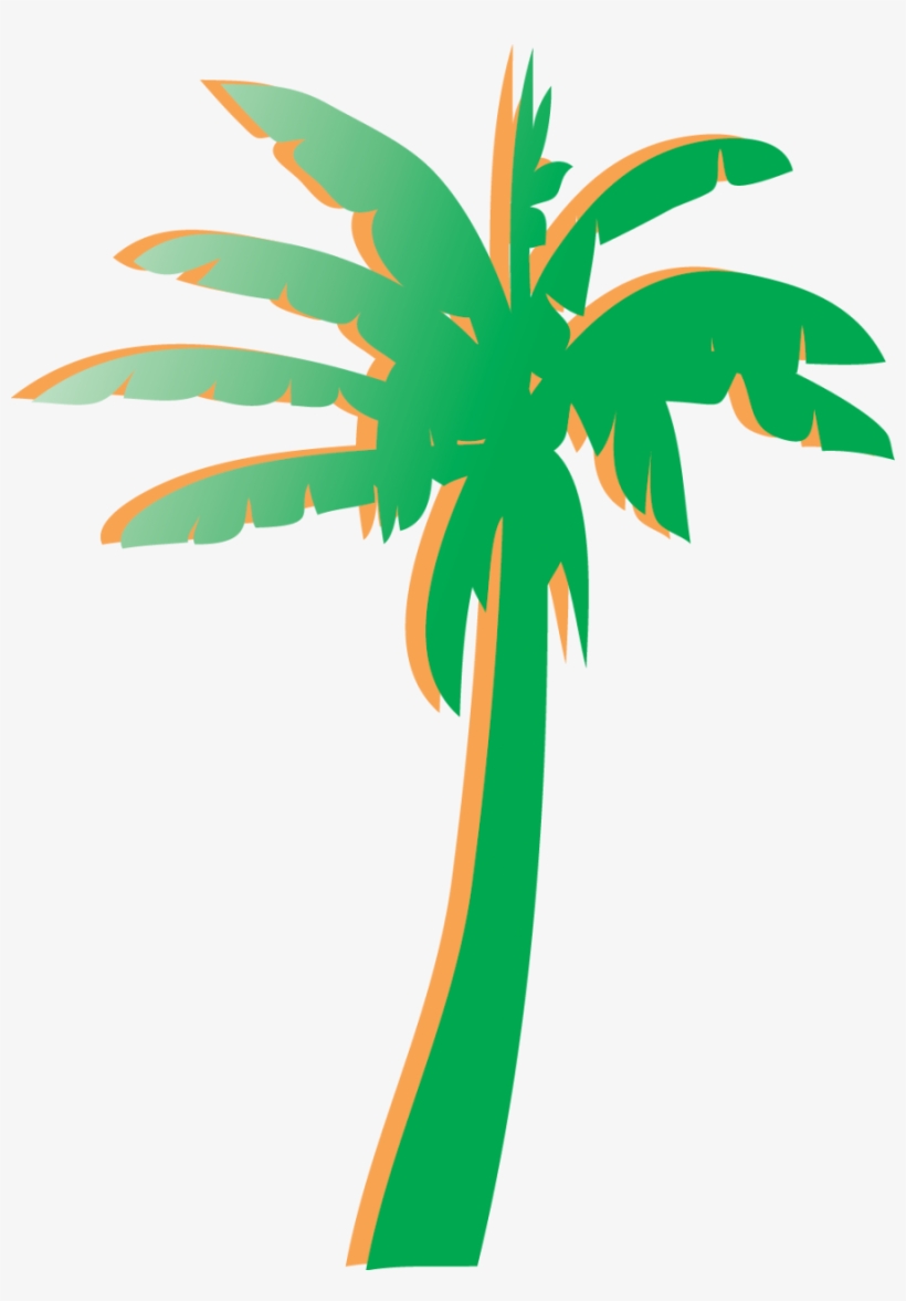 Orange And Green Palm Tree Used To Identify Green Lodges - Florida Green Lodging, transparent png download