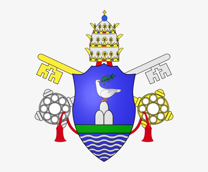 Table 36 On The Throne A Pope Crowned By Two Angels - Pope Pius Xii Coat Of Arms, transparent png download