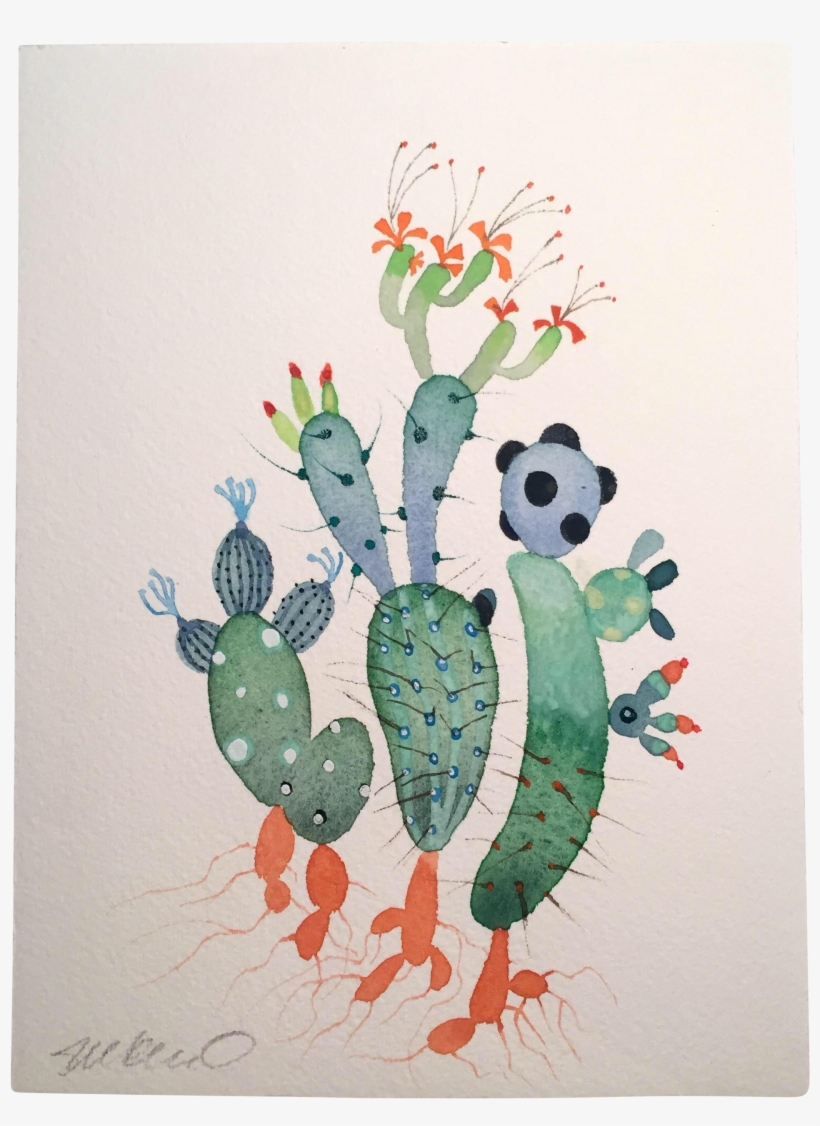 "defense" Watercolor Painting - Barbary Fig, transparent png download