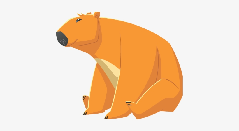 Orange Polar Bear - Polar Bear Aj, transparent png download
