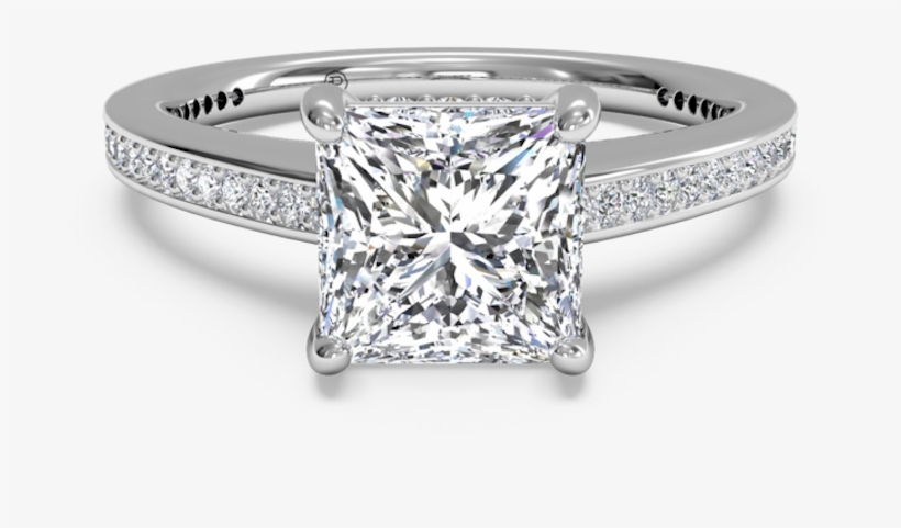 Princess Cut Diamond Engagement Rings - Princess Cut Modern Engagement Rings, transparent png download