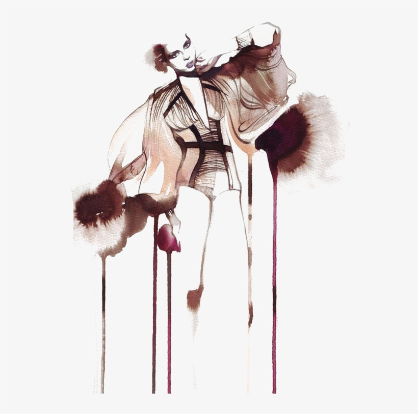 Fashion Illustration Watercolor Painting Illustrator - Petra Dufkova Fashion Illustrator, transparent png download
