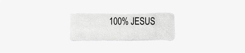100% Jesus - Custom Headbands - 92-5052035 - Custom - Label, transparent png download
